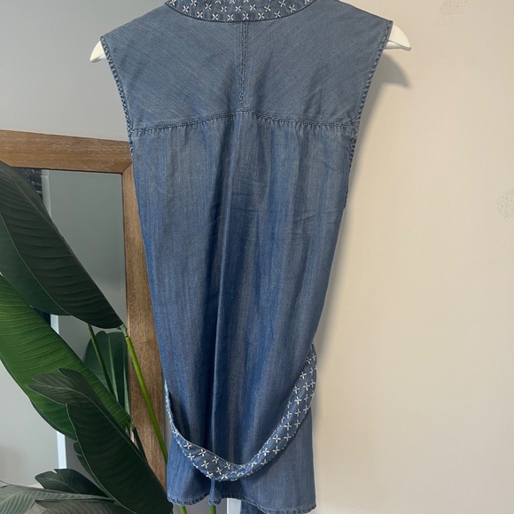 Anthropologie Holding Horses Kimono Style Wrap Blue Blouse - M - Picture 5 of 6